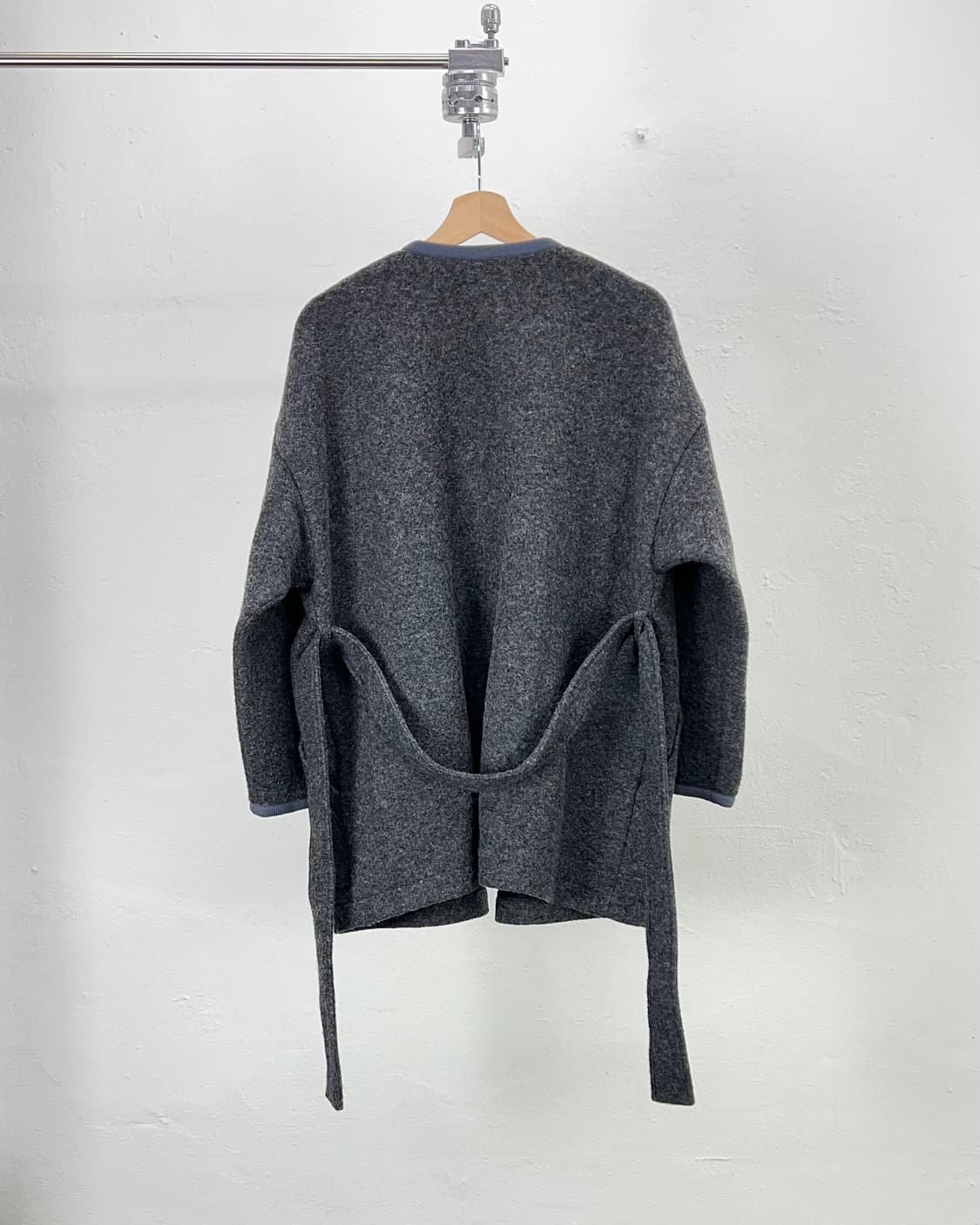 주카 믹스 블루 더플 와타 슬라이버 니트 코트 자켓 상품이미지6