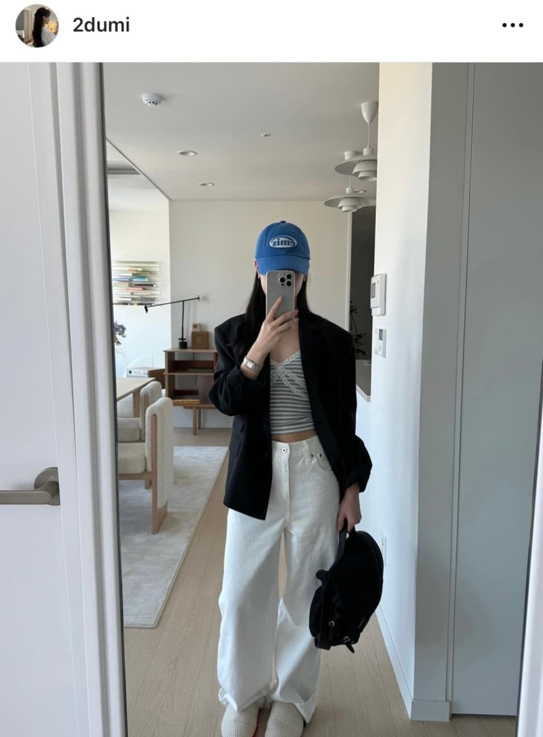 헤더먼트 스트라이프 더블 레이스 캐미솔 상품이미지3