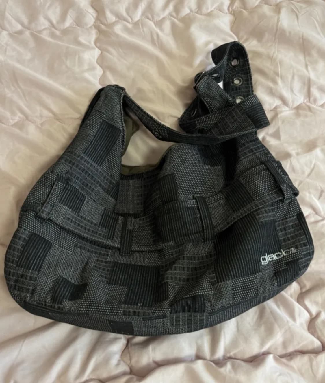 글랙 벨트 디테일 데님 숄더백 상품이미지2