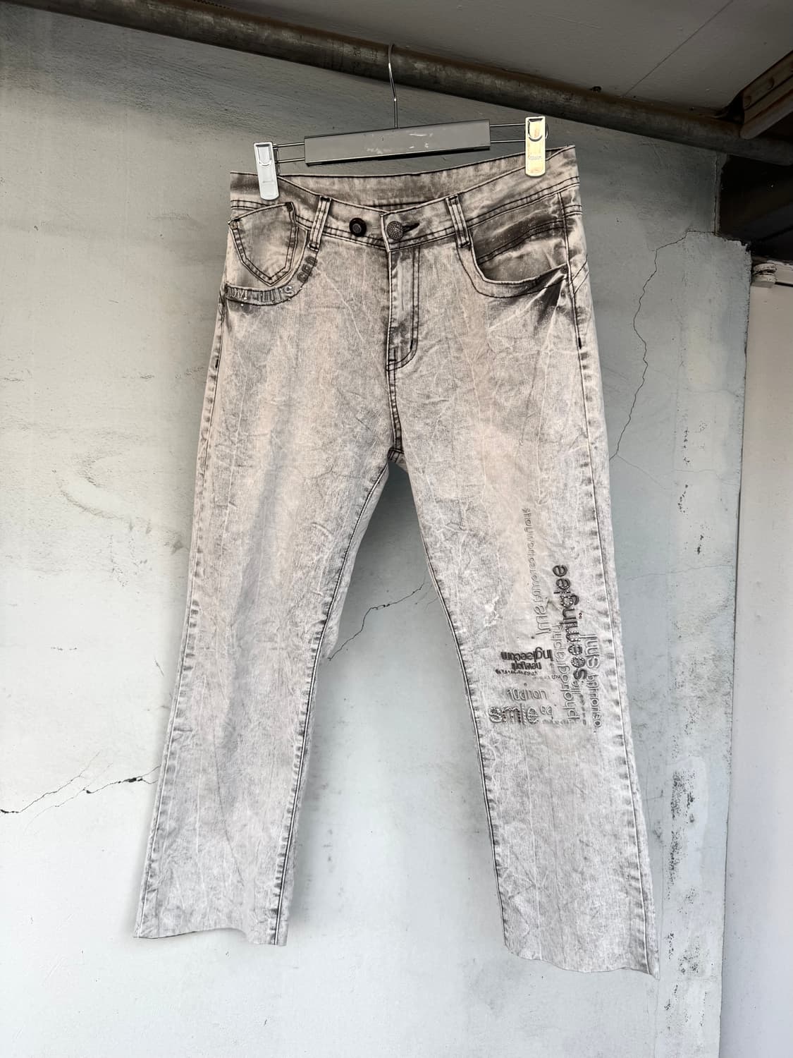White gray washed pants 상품이미지1