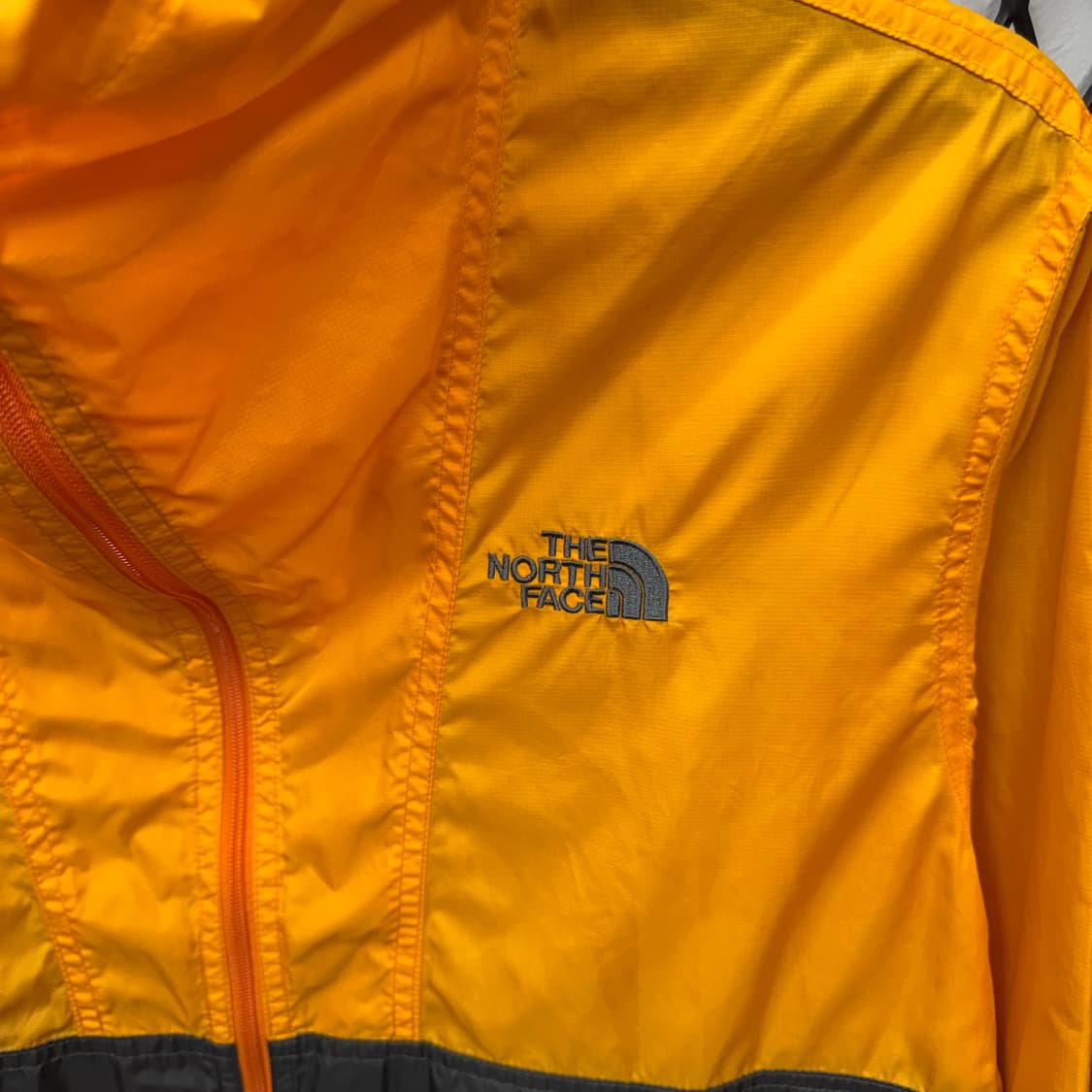 00s 노스페이스 아노락 후드 바람막이 전후면 로고 포인트 오렌지 상품이미지5