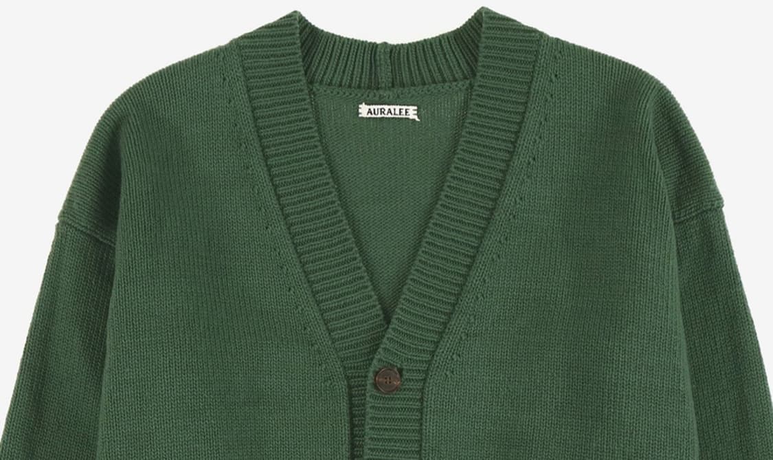 오라리 AURALEE 그린 가디건  4 상품이미지6