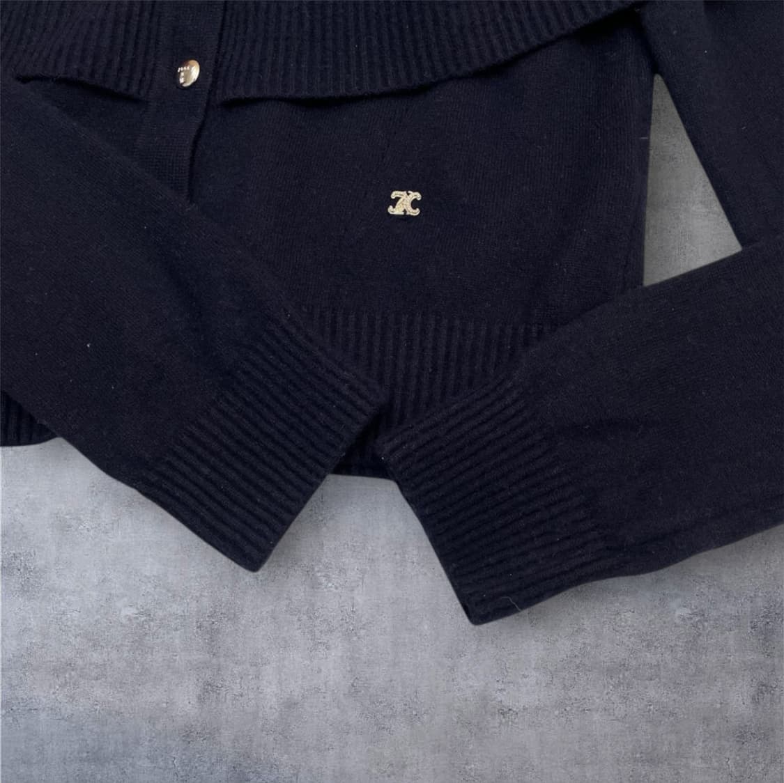 주크 Zooc 네이비 레이어드 숄 니트 가디건 S 상품이미지7