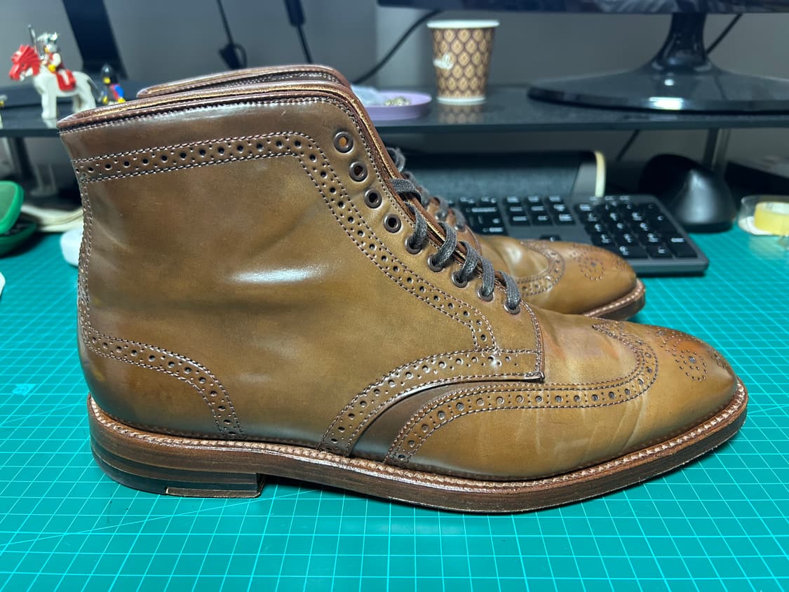 알든 윙팁 부츠 - 라벨로 쉘 코도반 상품이미지4