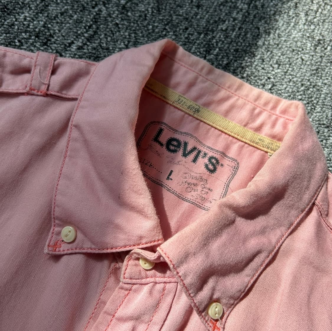 리바이스 핑크 웨스턴 반팔 셔츠  상품이미지4