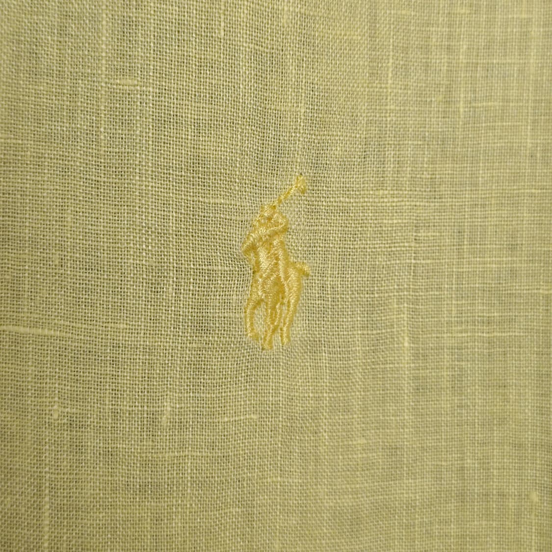 랄프 로렌 Ralph Lauren 클래식핏 린넨 셔츠 옐로우 SP 상품이미지4