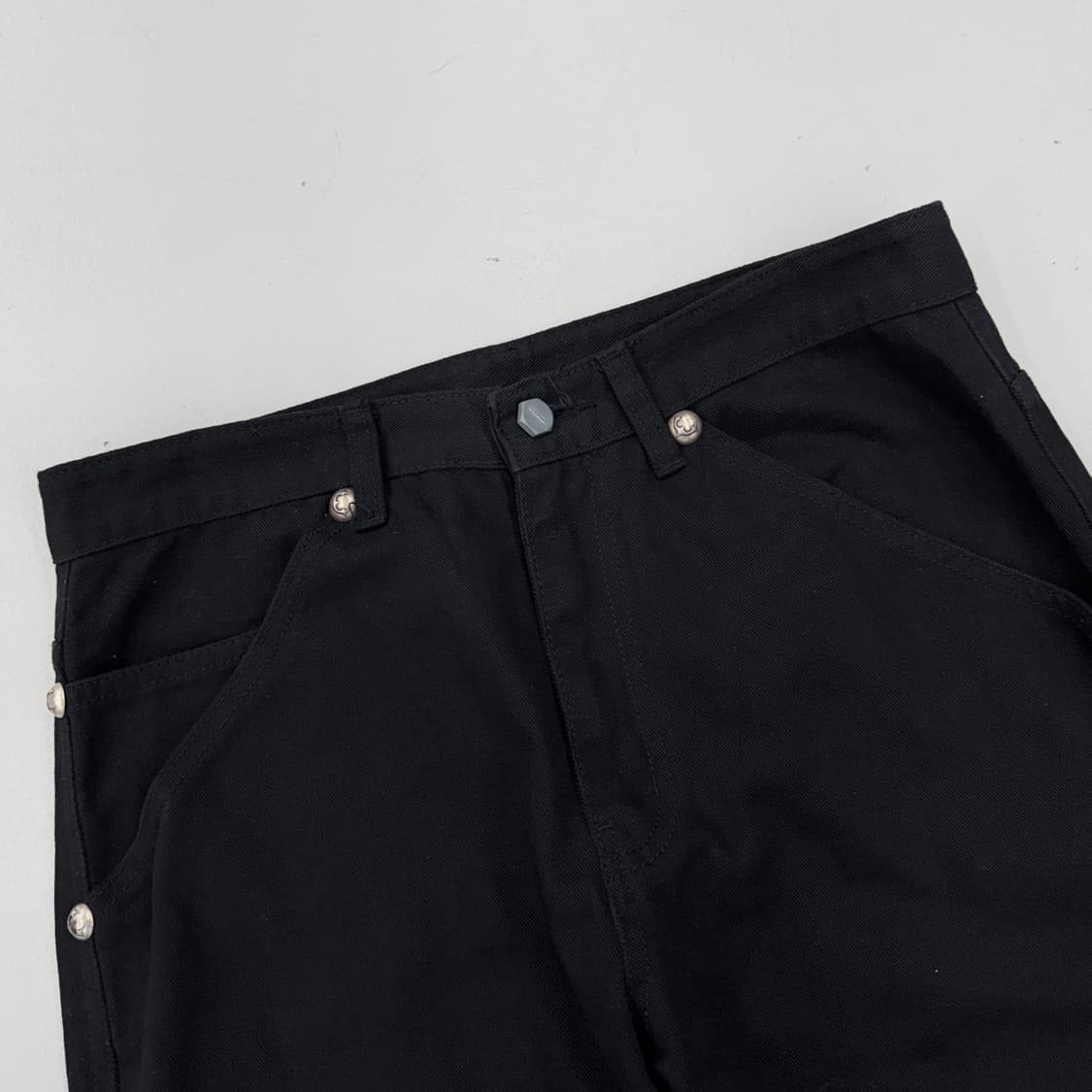 떠그클럽 초판 와이드 코튼 팬츠 블랙 상품이미지4