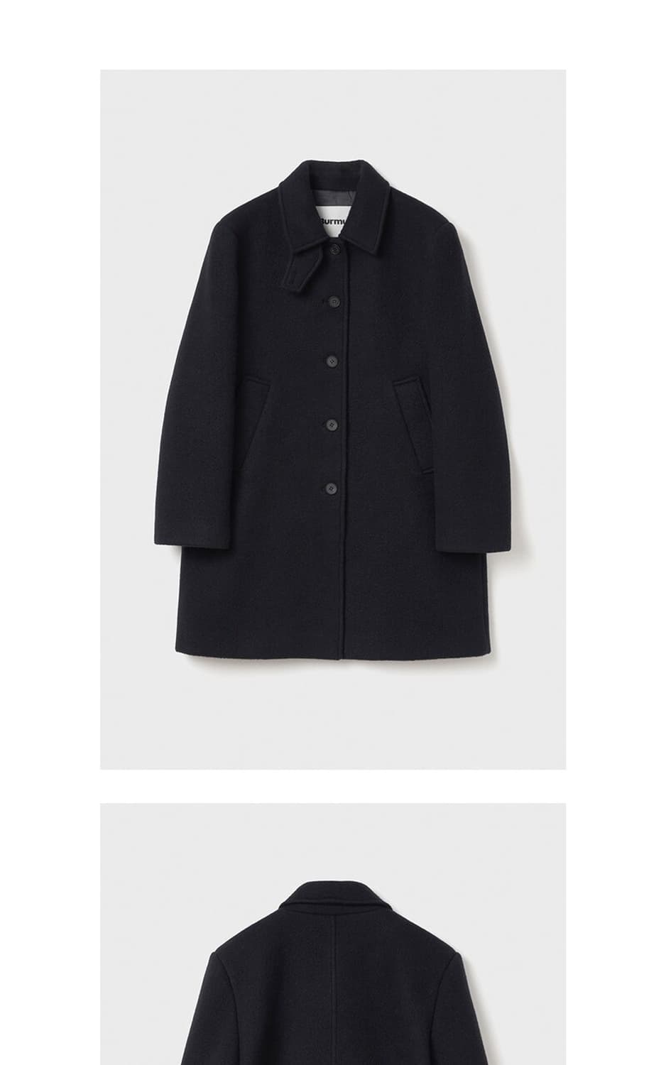 OVERSIZED SINGLE COAT (DARK NAVY) 상품이미지9