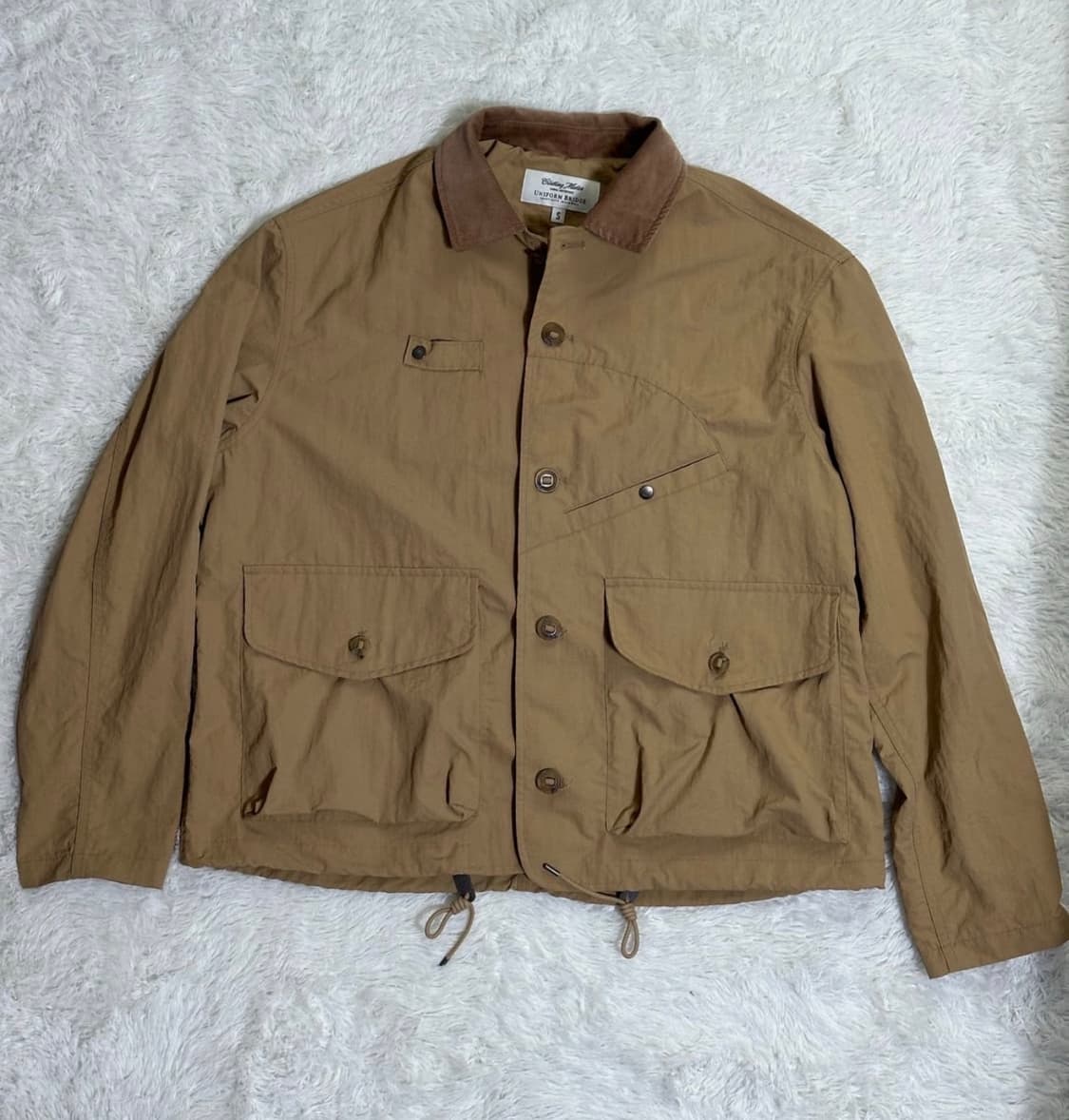 유니폼브릿지 버튼 숏 자켓 베이지 S 상품이미지1