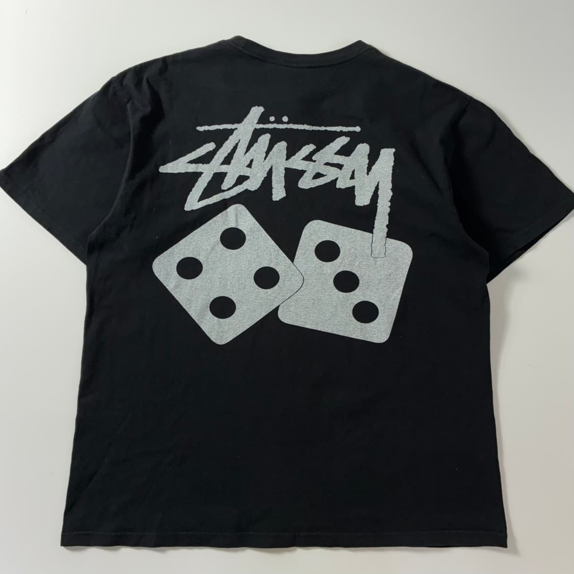 Stussy  스투시 다이스 피그먼트 다이드 블랙 반팔티셔츠  상품이미지2