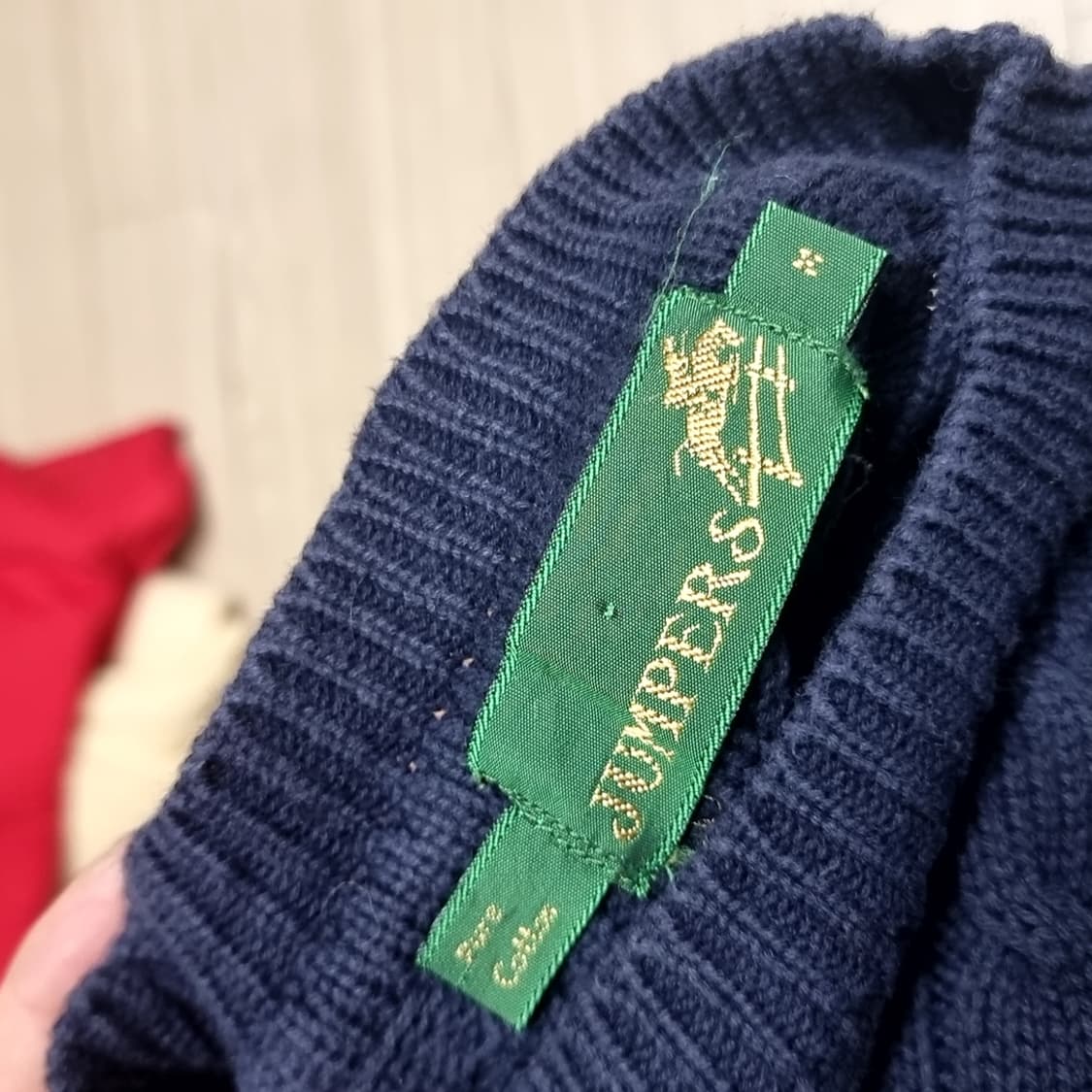 90s Jumpers 빈티지 네이비 꽈배기 니트(105) 상품이미지7