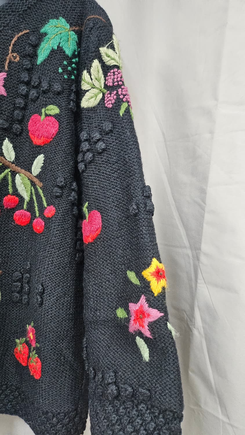 자수 니트가디건 상품이미지3