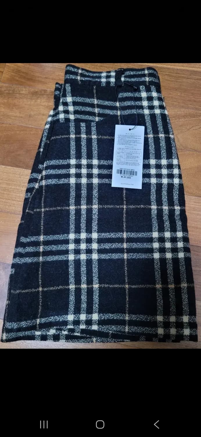 스컬프터 체크 스커트 상품이미지4