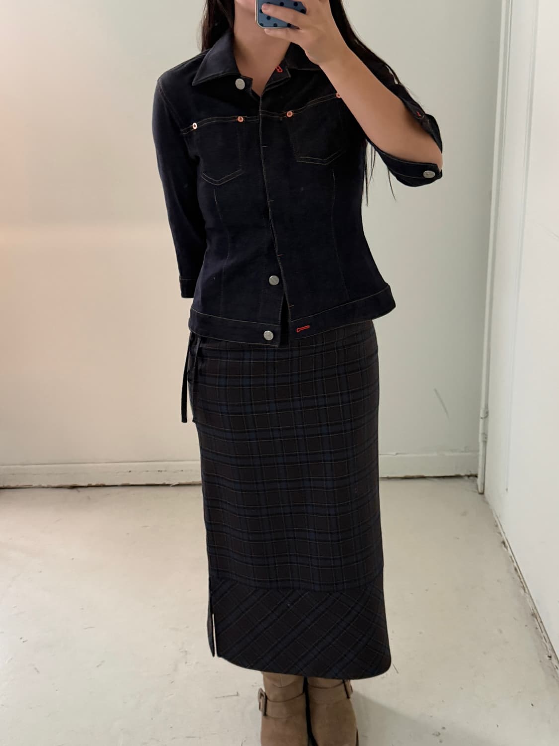 일본빈티지 scoop 데님 숏자켓 상품이미지3