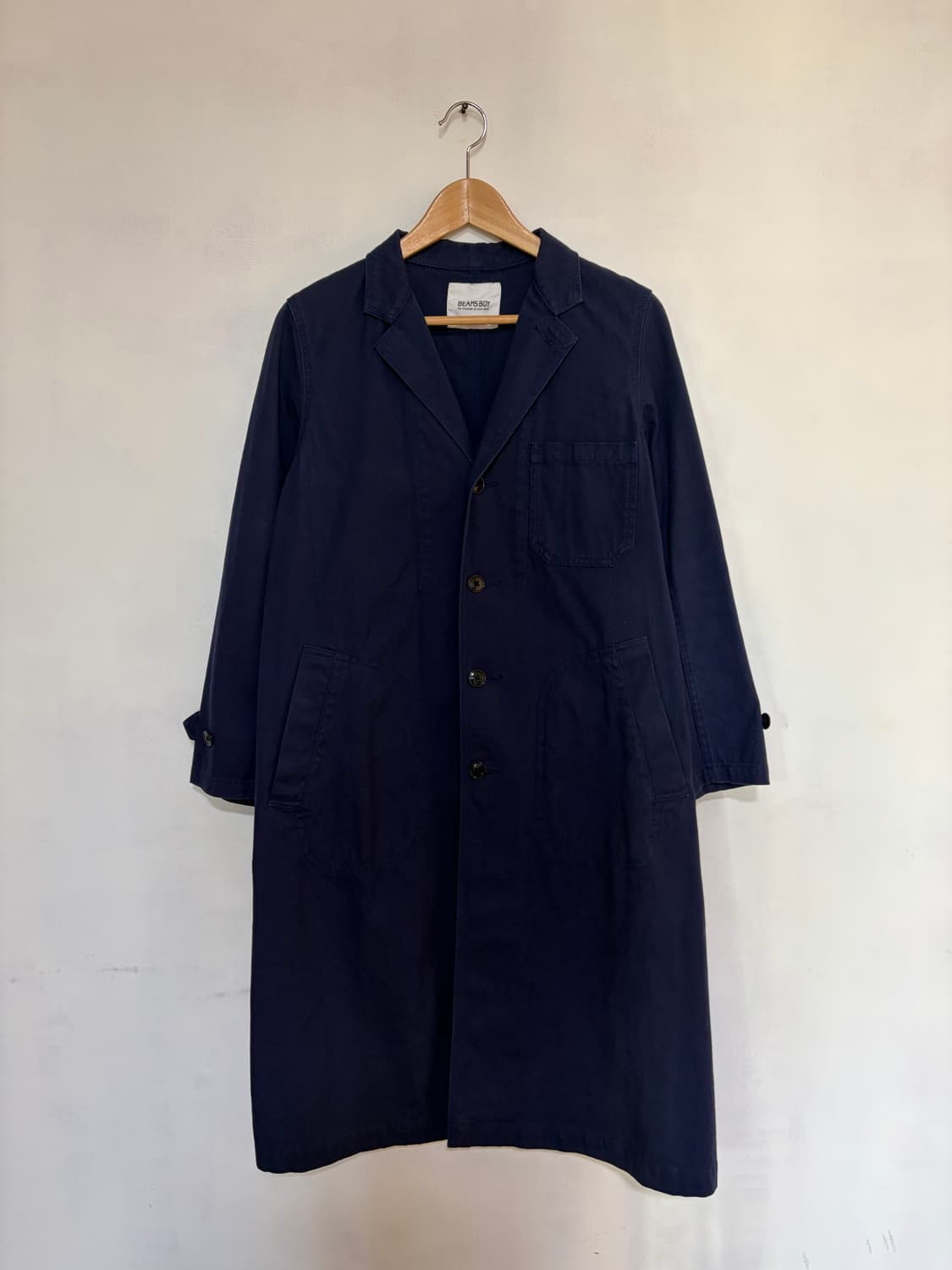 빔스보이 네이비 코튼 트렌치코트 상품이미지7