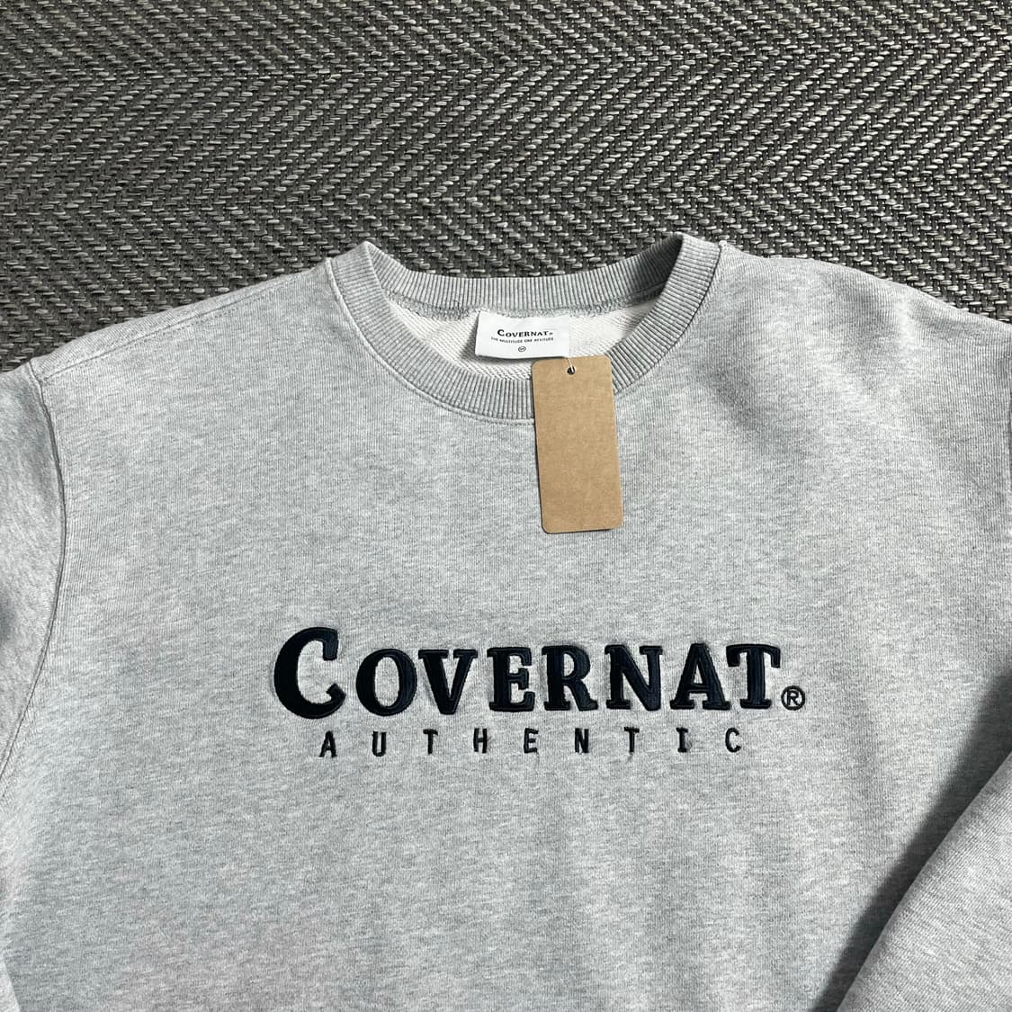 커버낫 어센틱 빅로고 박시핏 맨투맨 그레이o 5035 상품이미지4