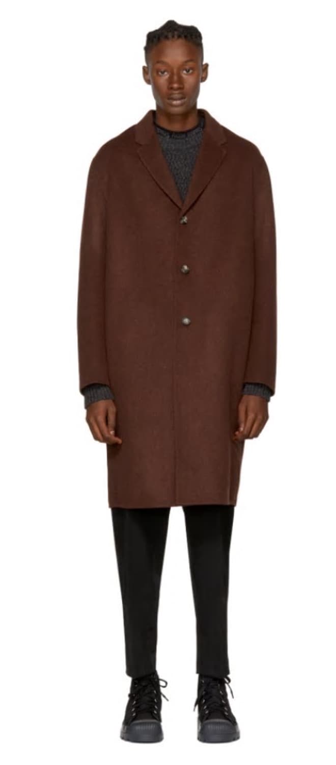 오르빗 아크네 채드 레드멜란지 핸드메이드 코트 (m) 상품이미지1