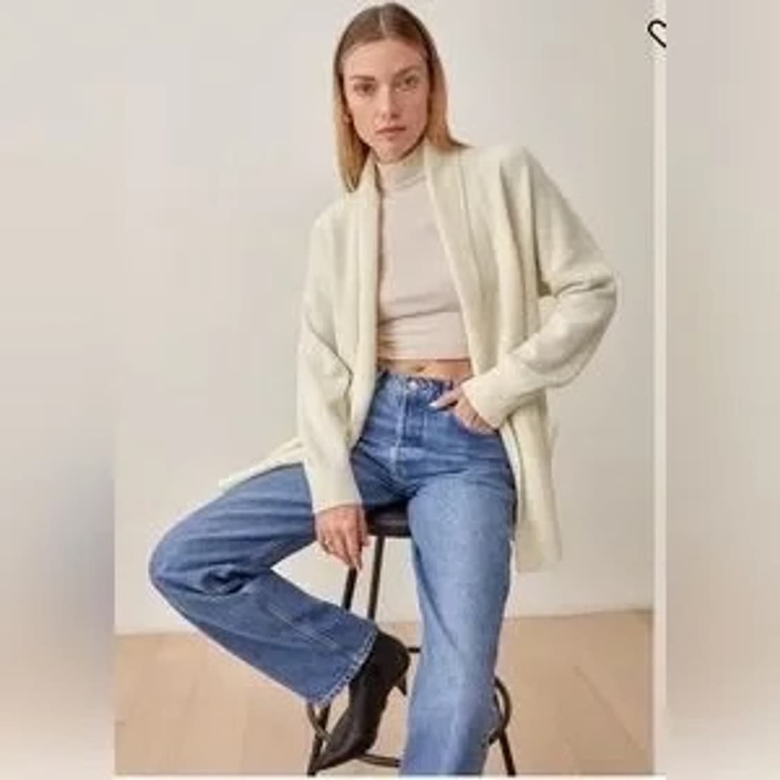 새상품 리포메이션(reformation) 엘레오노라 울 가디건 S 상품이미지4