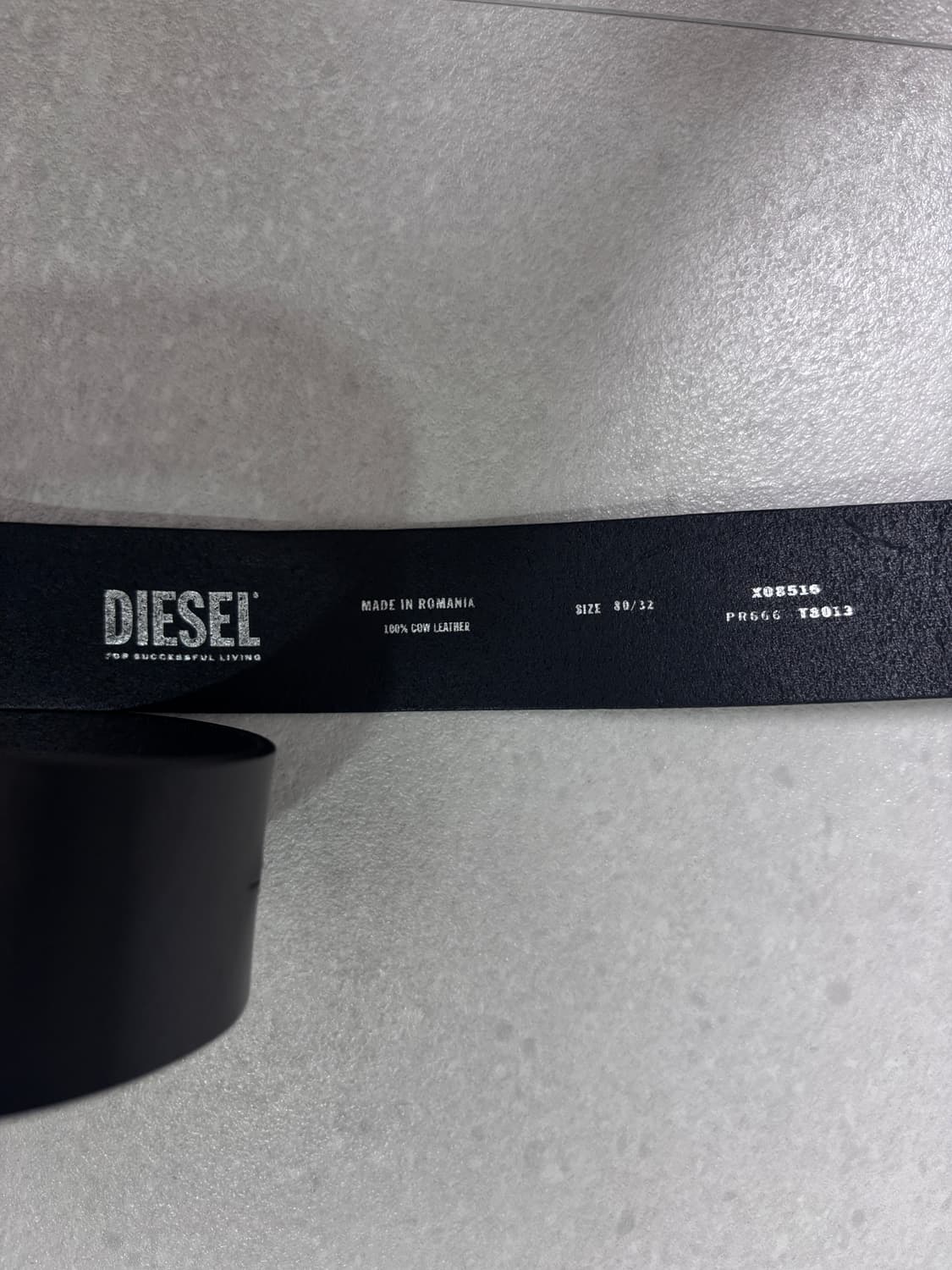 디젤 B-1DR 레더 벨트 D 버클 블랙 80사이즈 상품이미지3