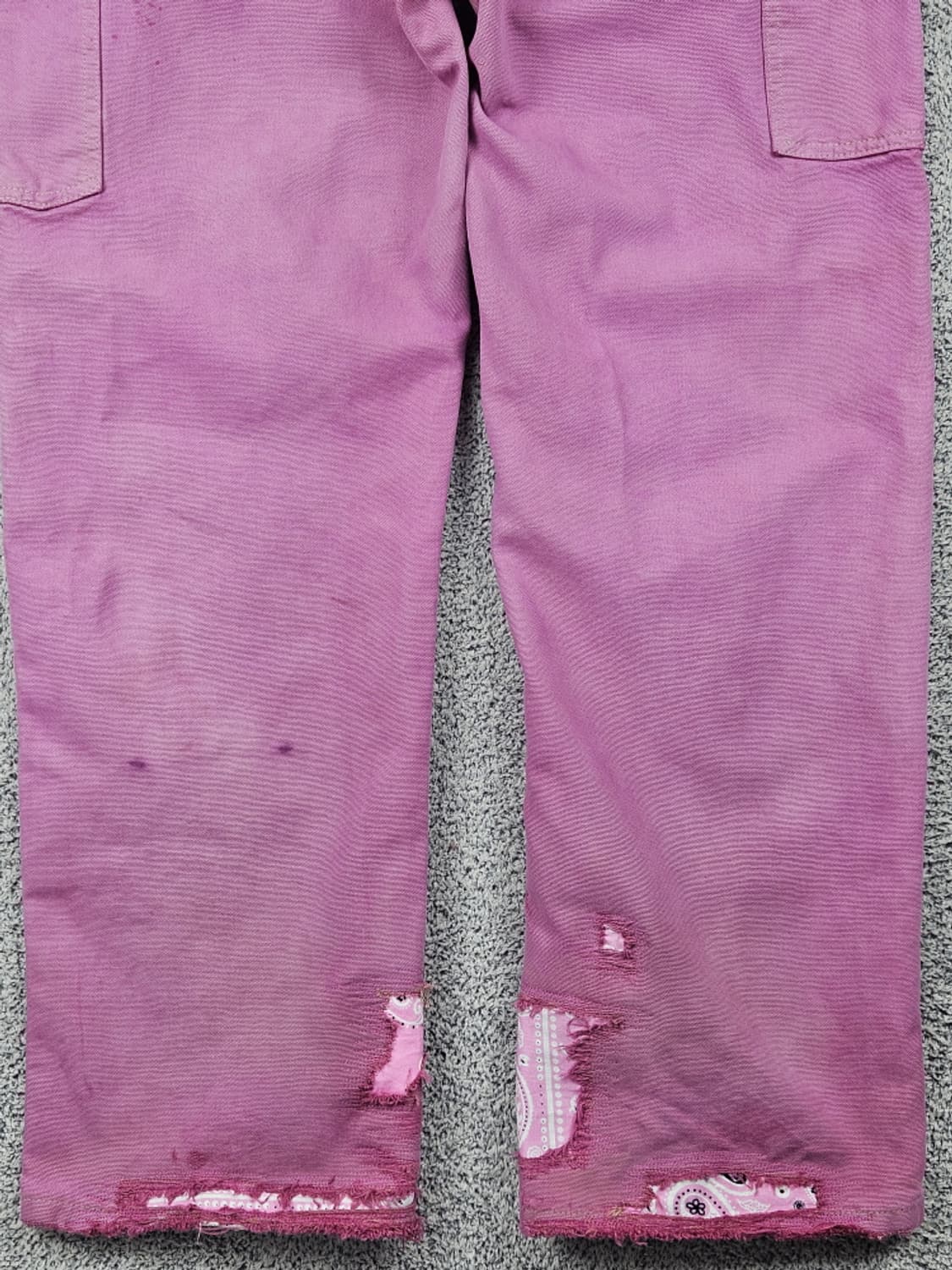 칼하트 핑크다이드커스텀 카펜터 더블니 팬츠 (34X30추정)/ 10278 상품이미지10