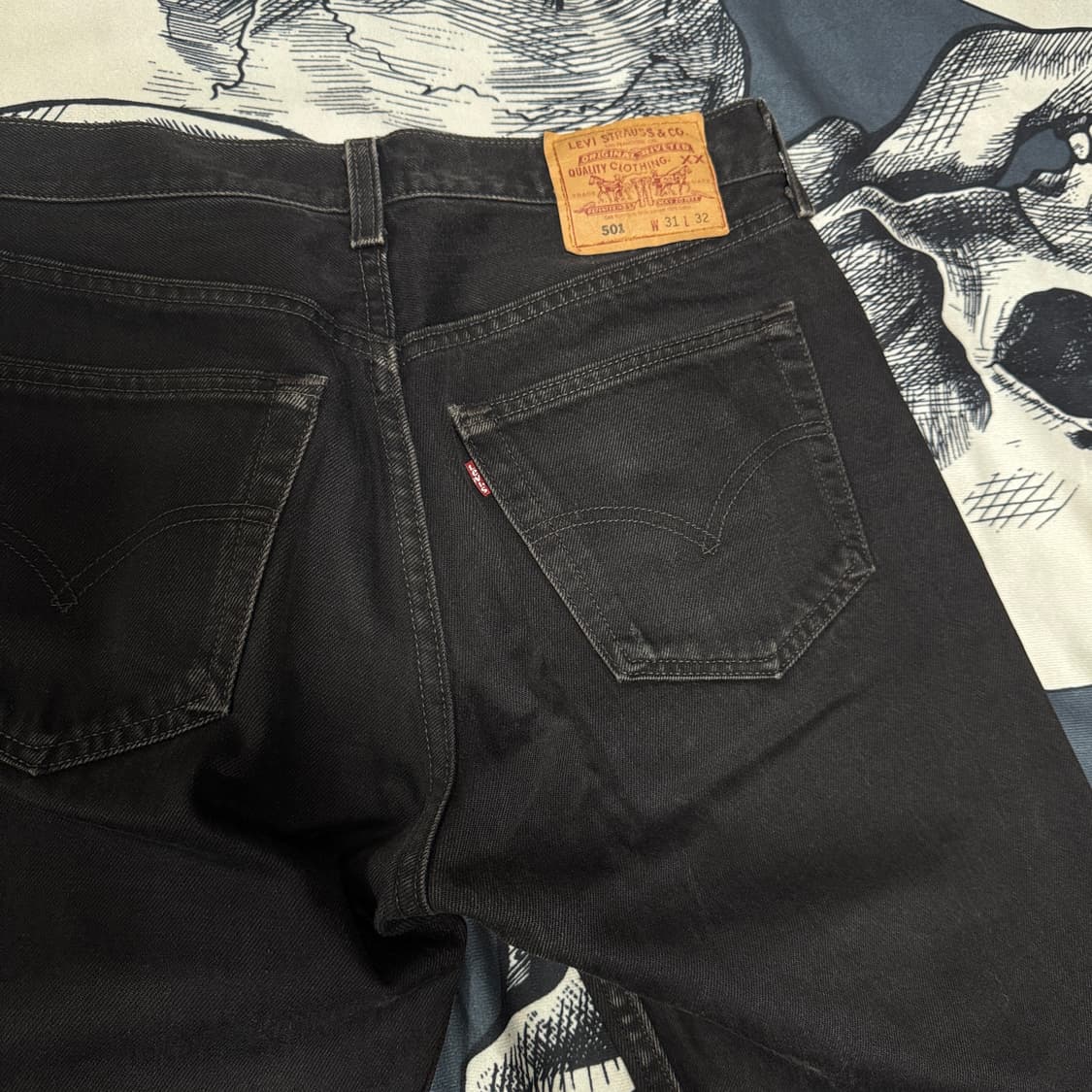 90s 리바이스 USA 501 0660 블랙진 W31L32 사이즈  상품이미지4