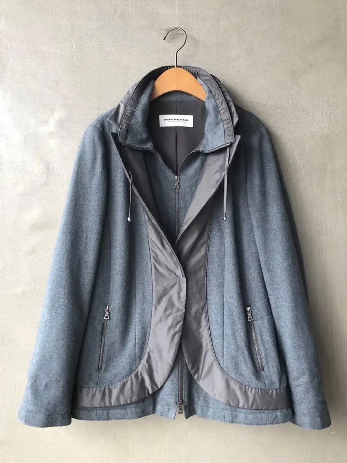 쁘렝땅 울 레이어드 자켓 점퍼 상품이미지1