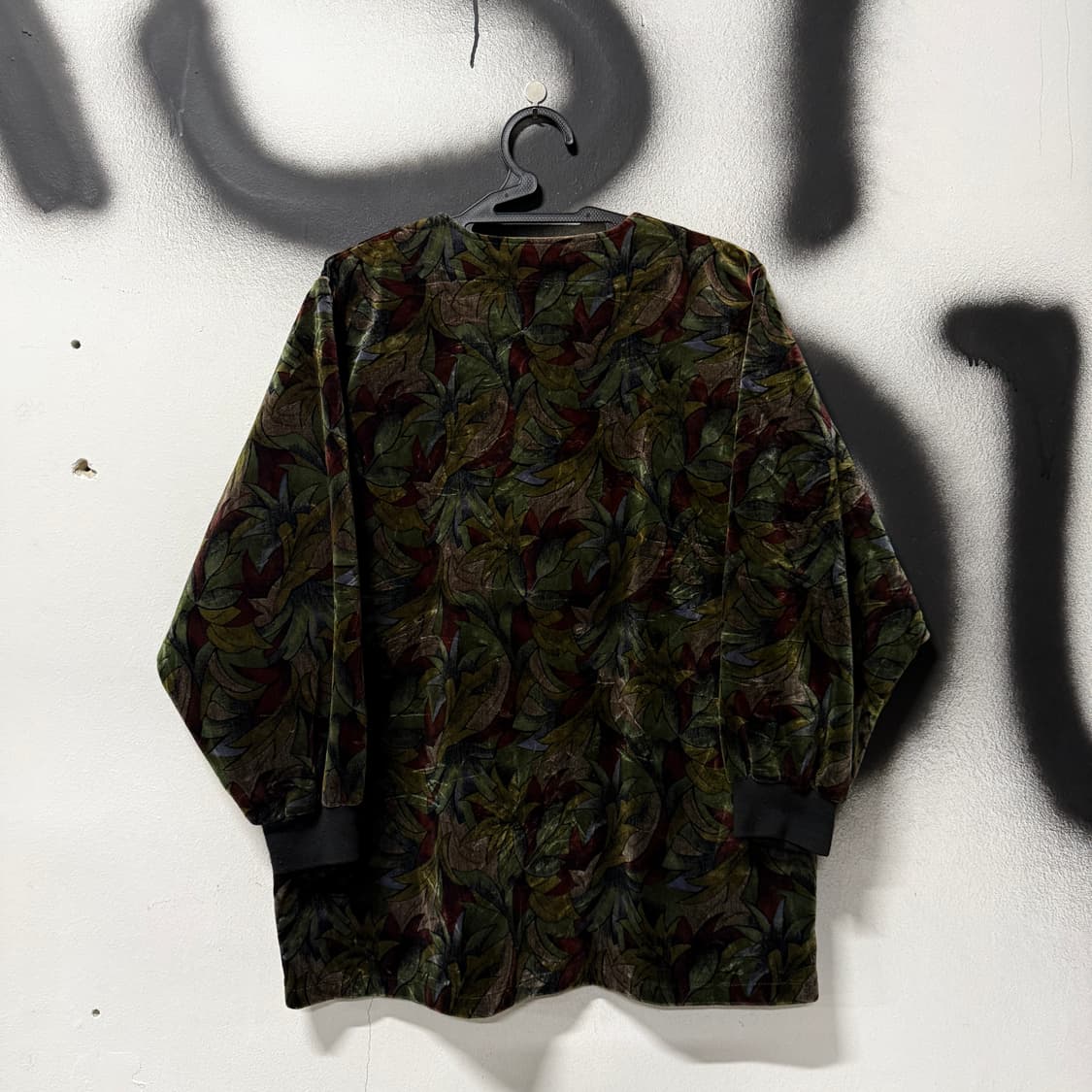 VTG 빈티지 톤다운 패턴 벨벳 자켓 상품이미지2