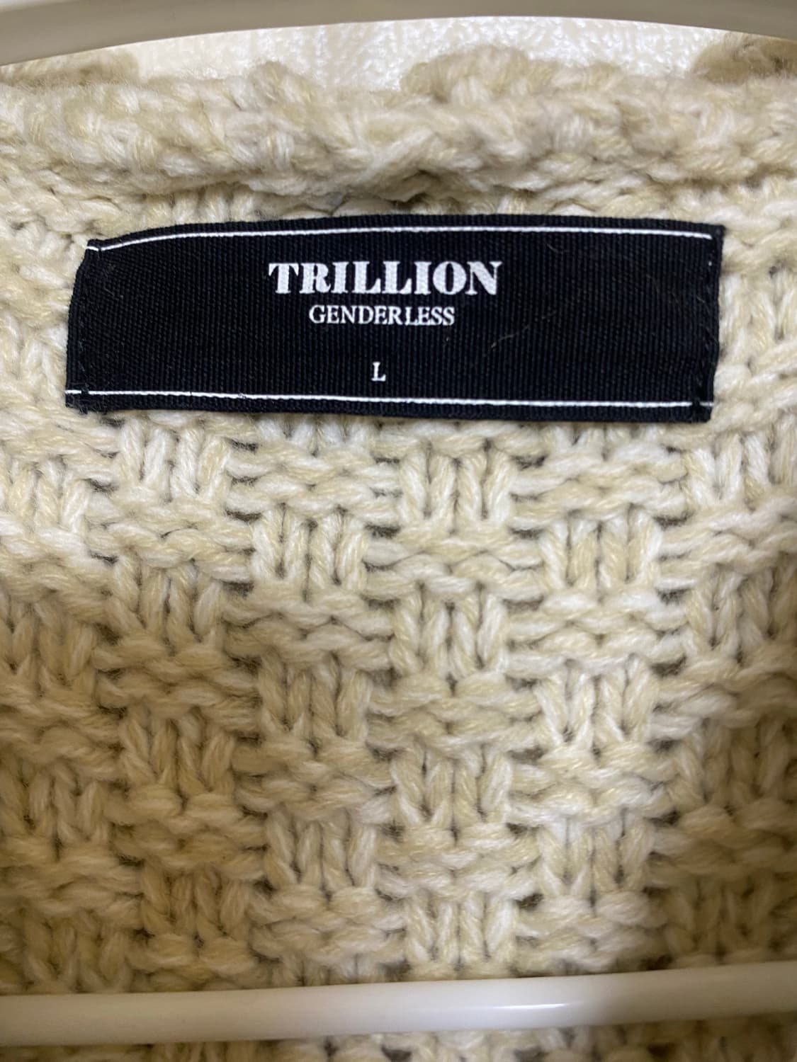 트릴리온 워셔블 아란 케이블 후드집업 니트 상품이미지5