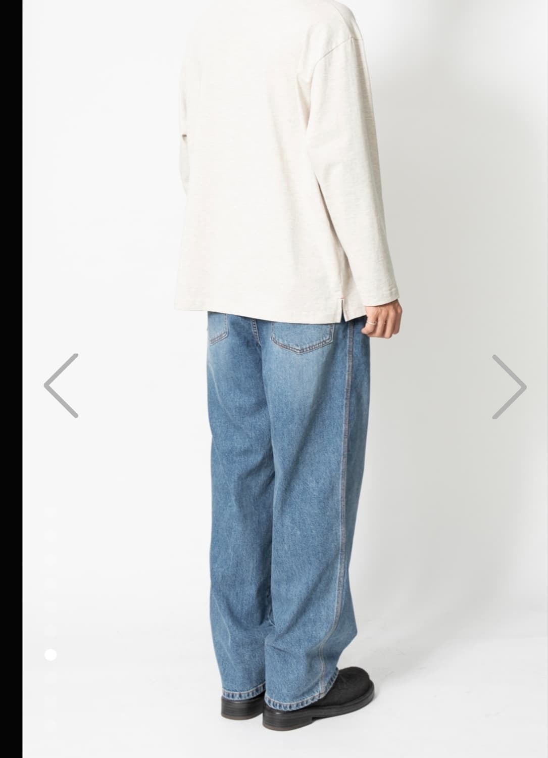 홀리선 NASCA 5포켓 루즈 데님팬츠 M 노멀 네이비 상품이미지4