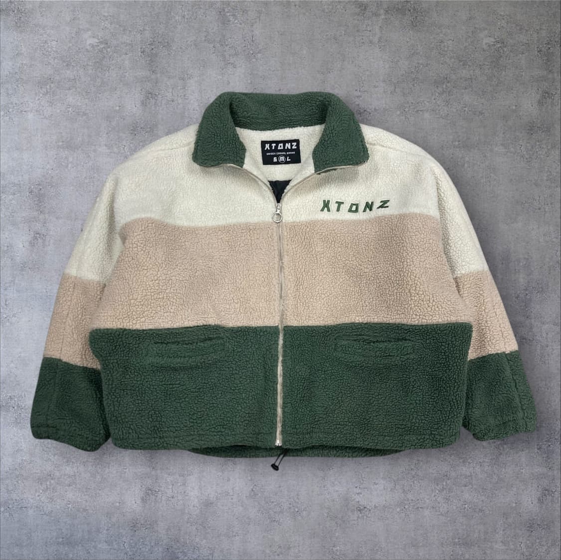 엑스톤즈 믹스 컬러 쉐르파 자켓 상품이미지1