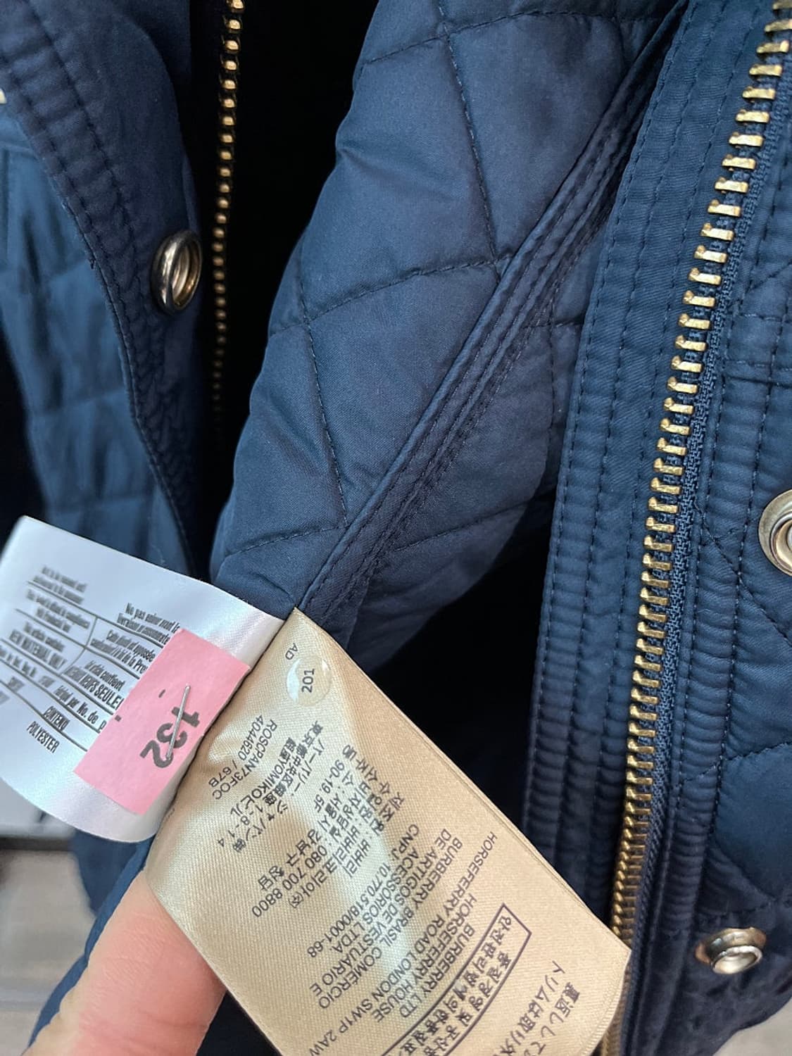 여) 버버리 네이비 퀼팅자켓  상품이미지10