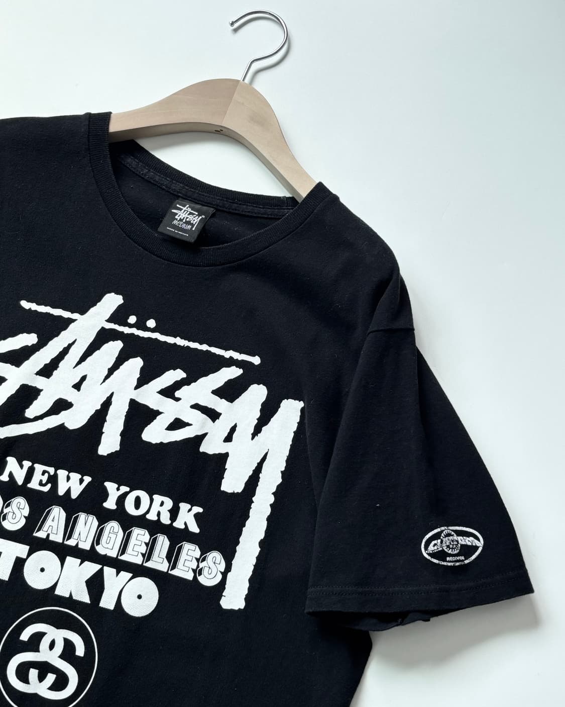 Stussy 스투시 블랙 월드투어 티셔츠 상품이미지5