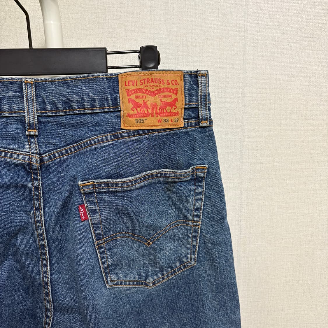 리바이스 505 레귤러 스트레이트 데님팬츠 / W33, L32 상품이미지7