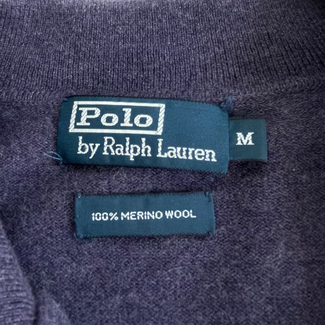 Polo 폴로 랄프로렌 퍼플 램스울 카라 버튼 니트 상품이미지4