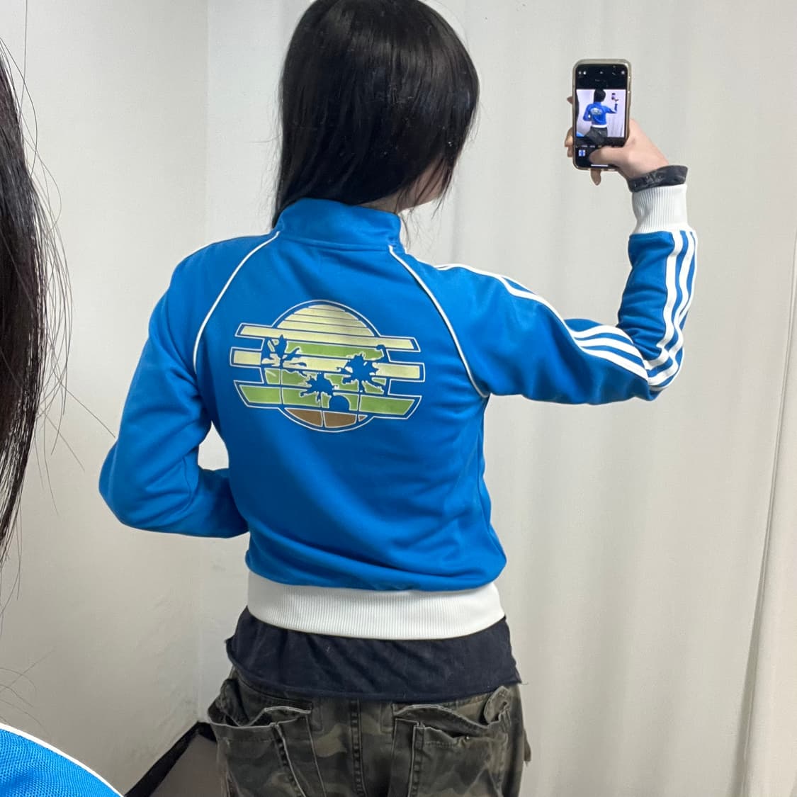 Adidas 90’s Blue Tropical Track Jersey   상품이미지3