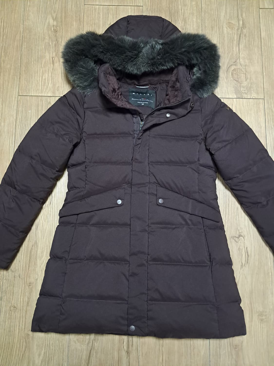 밀레 여성 폭스퍼 롱패딩 95 상품이미지1