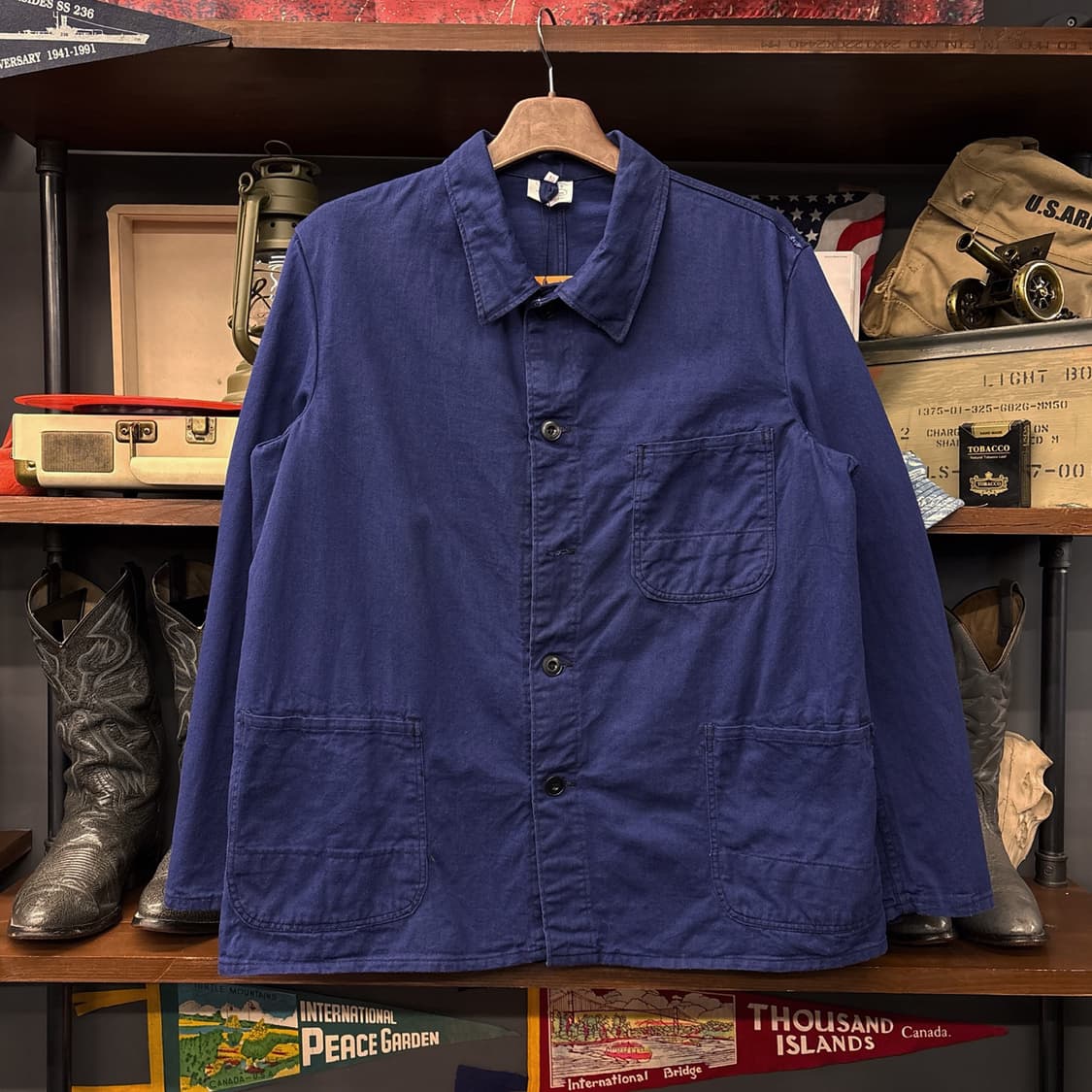 60~70s esteinco 독일생산 샌포라이징 프렌치 워크자켓 N711 상품이미지1