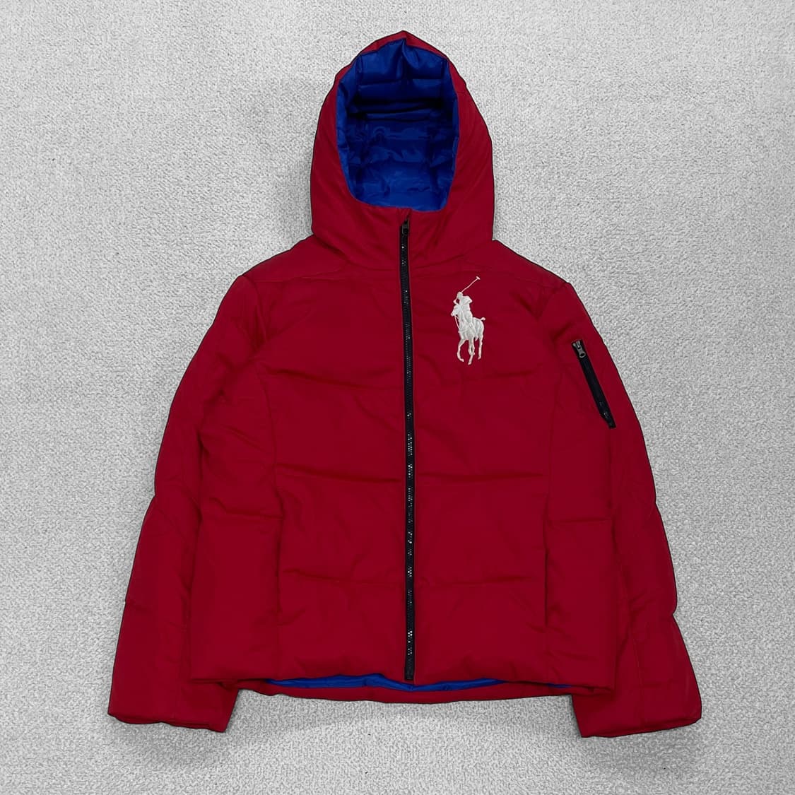폴로 랄프로렌 빅 포니 다운 푸퍼 패딩 레드 상품이미지1
