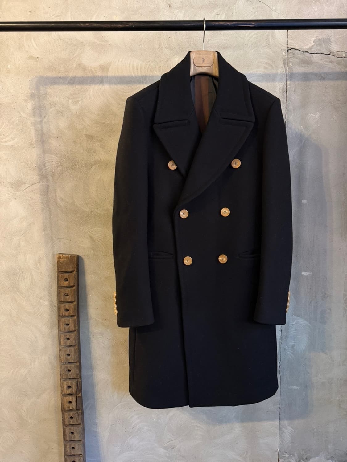 시스템 캐시미어 울 더블 브레스티드 코트 100 상품이미지8