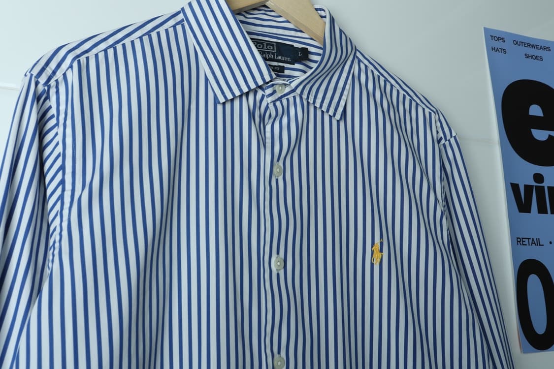 (L-XL) 폴로 랄프로렌 셔츠 남방 USA 블루 마린-H3H33999 상품이미지6