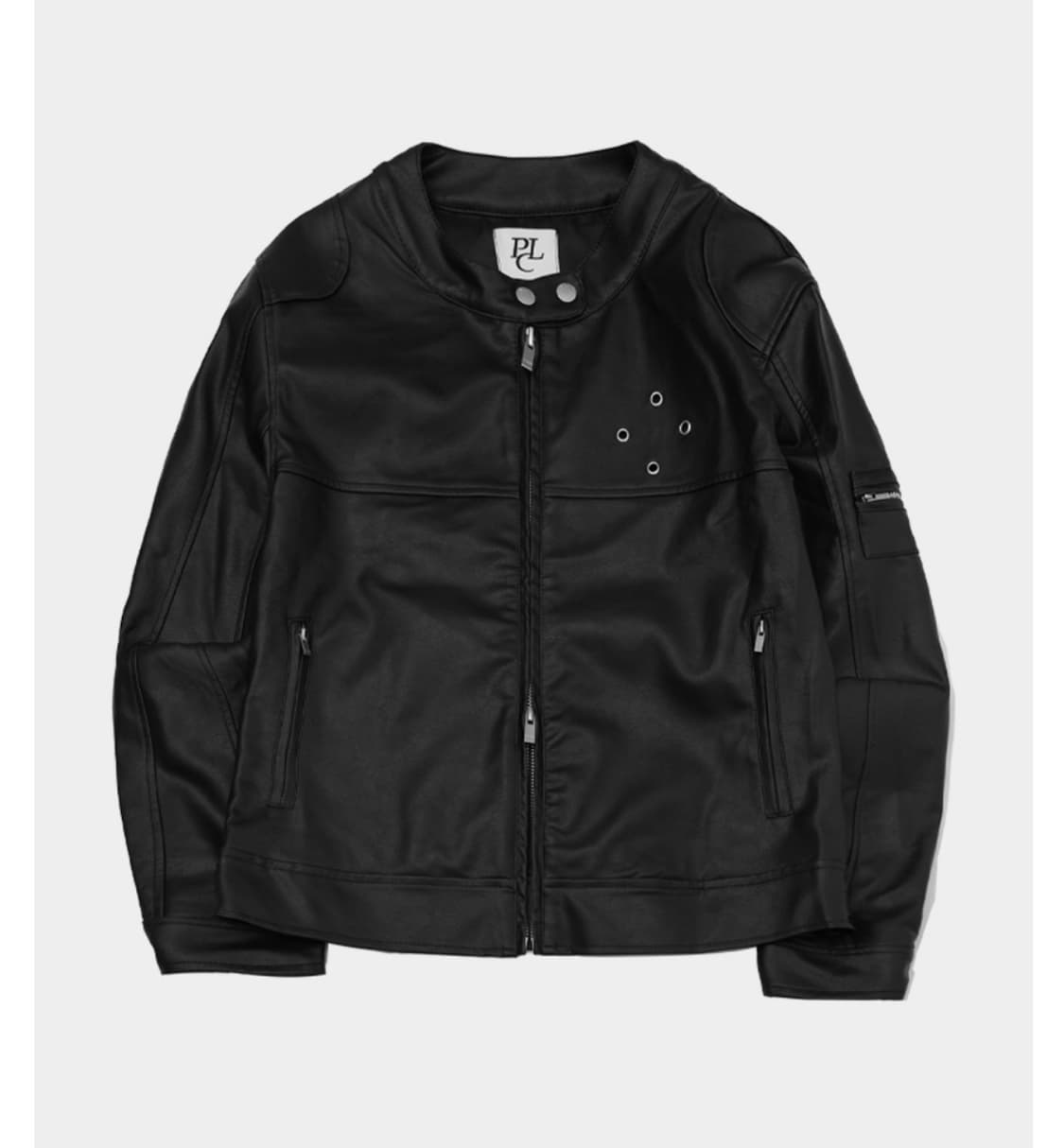 플레이스 스튜디오 레더 자켓 블랙 상품이미지1