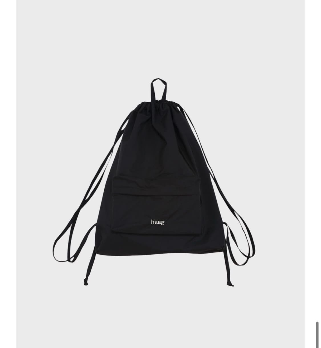 haag 헤이그 스트링 백팩 블랙 상품이미지1