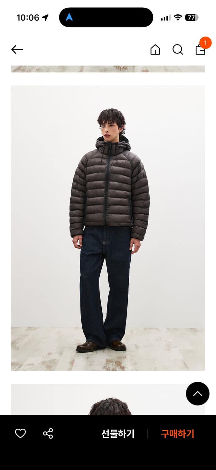 수아레 라이트 시어쉘 패딩 점퍼 브라운 XL 상품이미지1