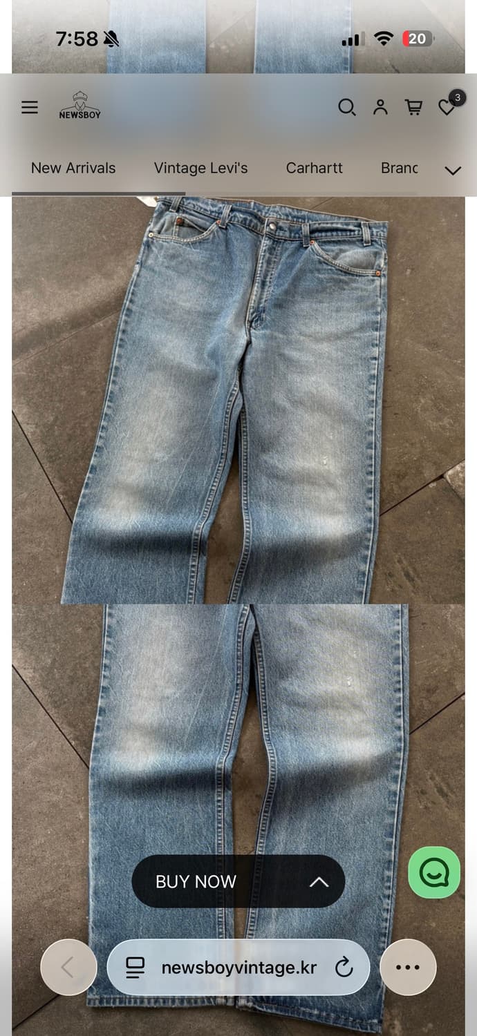 90s 리바이스 517 빈티지 오랜지탭 판매합니다. 상품이미지3