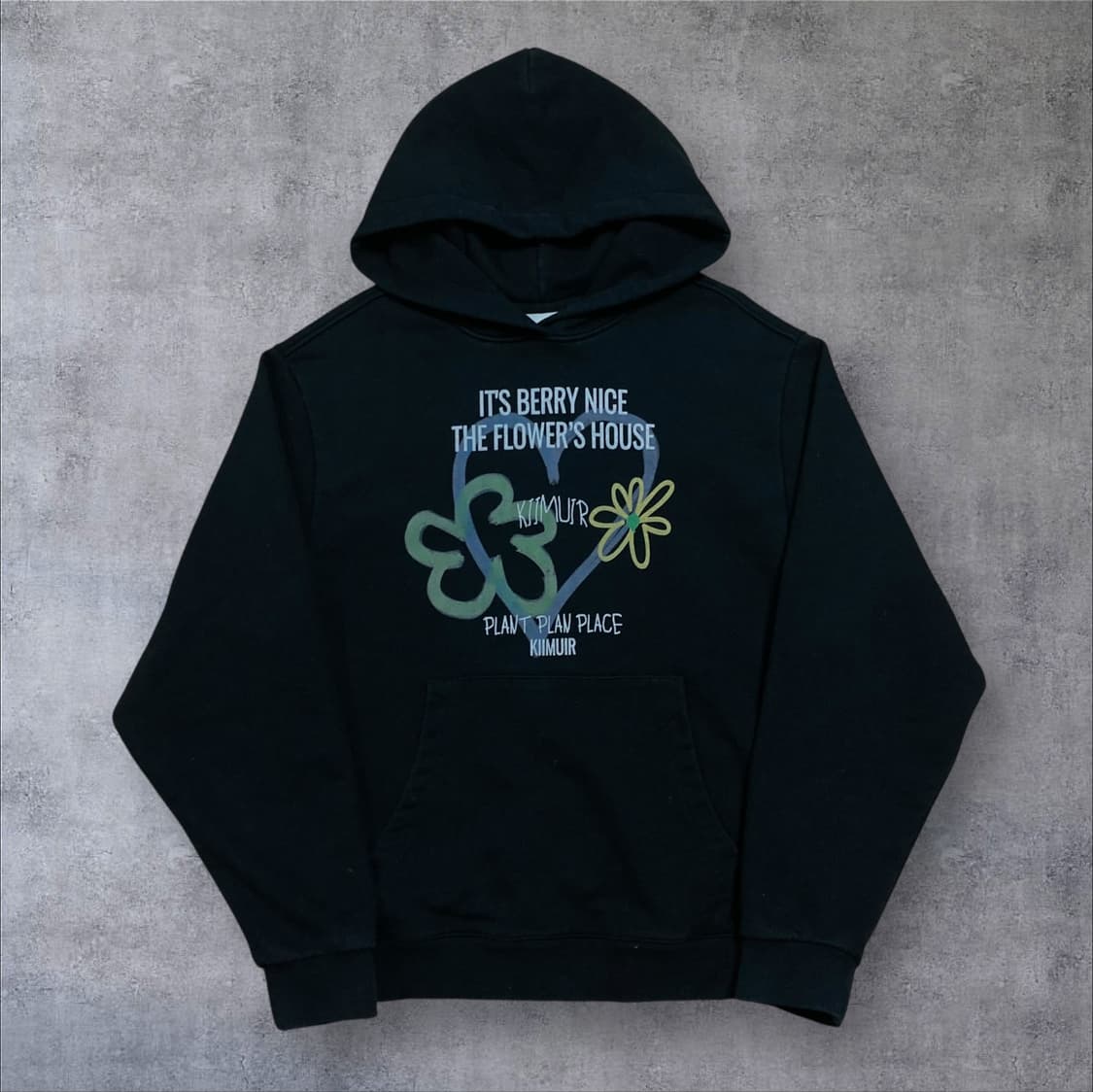 키뮤어 빅로고 블랙 후드티 상품이미지1