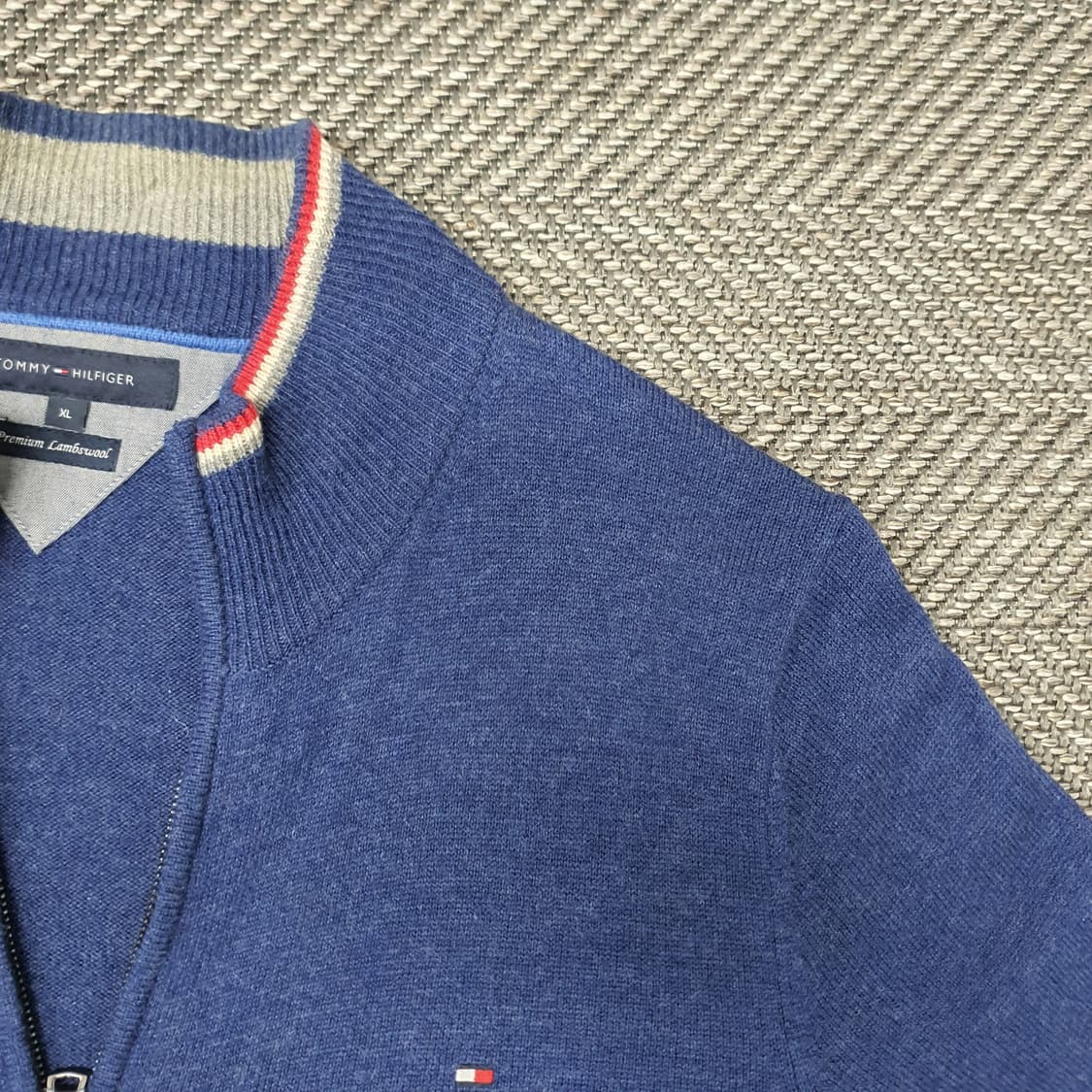 타미힐피거 울100 니트 집업 가디건 남자105 상품이미지3
