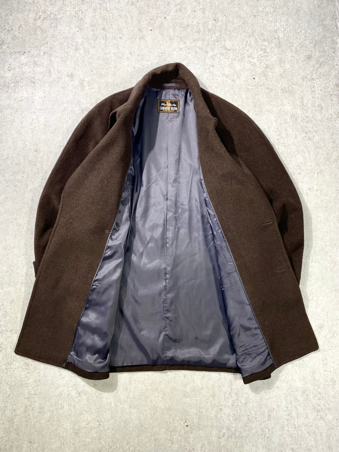 [L] 90s Bato-Loto 브라운 캐시미어 블렌디드 더블 코트 상품이미지4