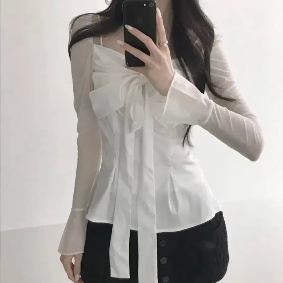 힐다 고희 실키 스완 블라우스 상품이미지2