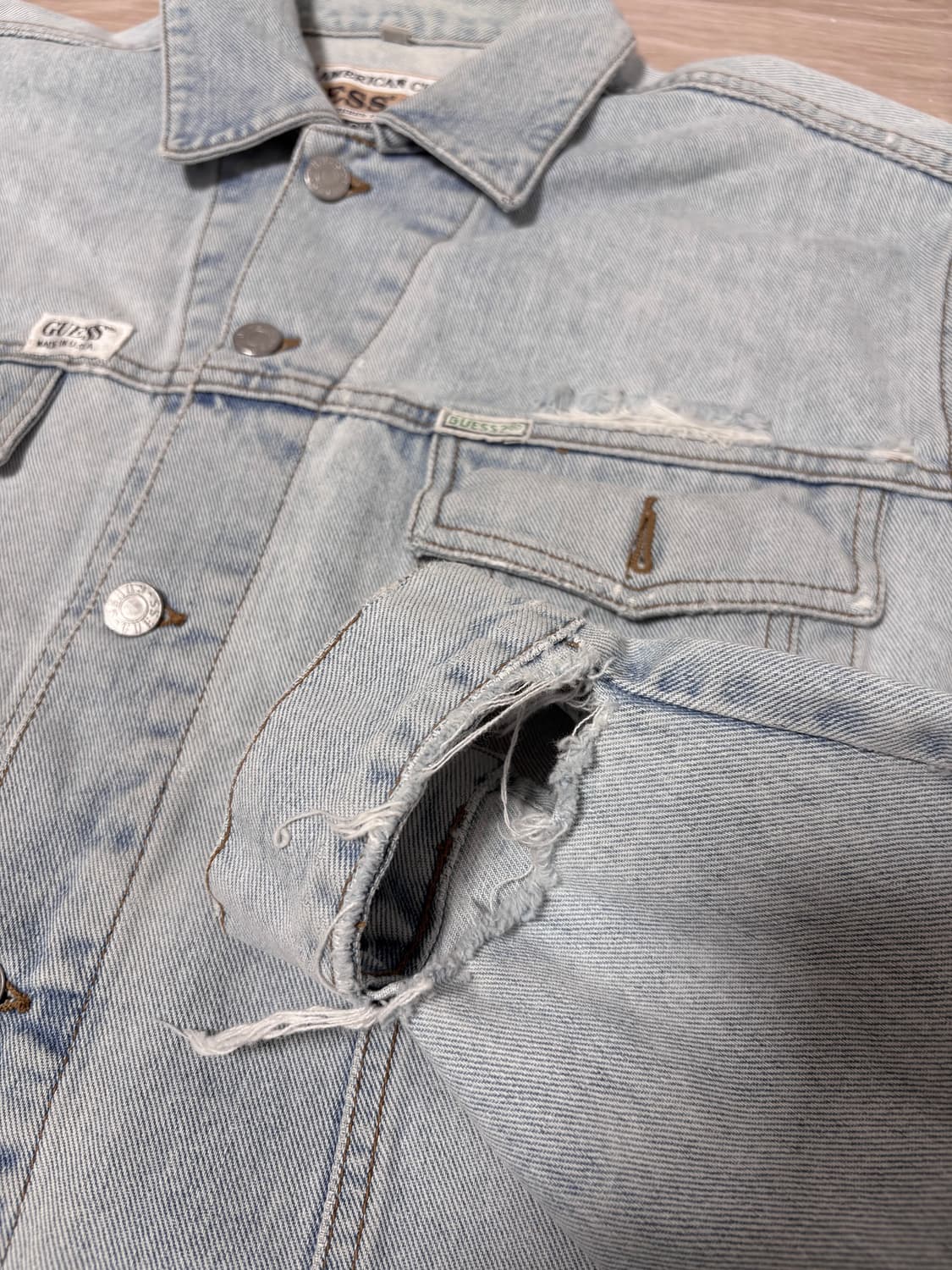 Guess 게스 연청 데님 자켓 상품이미지5