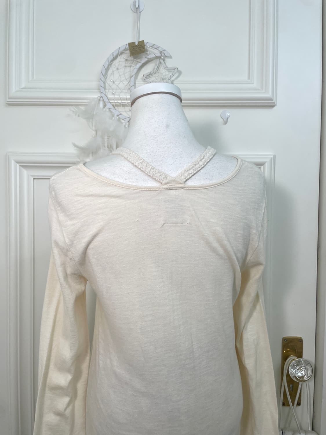 ivory lace point loose cotton top 상품이미지4